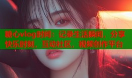 糖心vlog时间：记录生活瞬间，分享快乐时刻，互动社区，视频创作平台