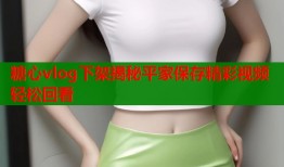 糖心vlog下架揭秘平家保存精彩视频轻松回看