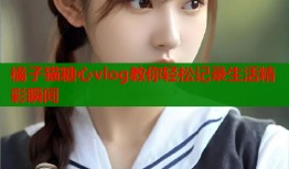 橘子猫糖心vlog教你轻松记录生活精彩瞬间