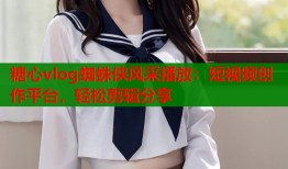 糖心vlog蜘蛛侠风采播放：短视频创作平台，轻松剪辑分享