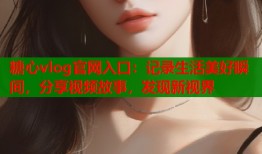 糖心vlog官网入口：记录生活美好瞬间，分享视频故事，发现新视界