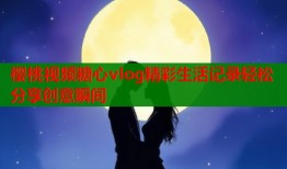 樱桃视频糖心vlog精彩生活记录轻松分享创意瞬间