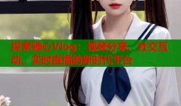 探索糖心Vlog：视频分享、社交互动、实时直播的新时代平台