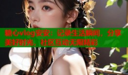 糖心vlog安安：记录生活瞬间，分享美好时光，社区互动无限精彩