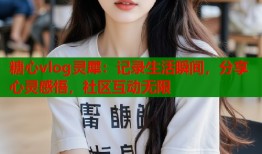 糖心vlog灵犀：记录生活瞬间，分享心灵感悟，社区互动无限