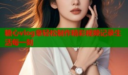 糖心vlog章轻松制作精彩视频记录生活每一刻