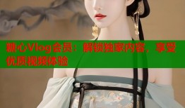 糖心Vlog会员：解锁独家内容，享受优质视频体验