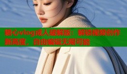 糖心vlog成人破解版：解锁视频创作新高度，自由编辑无限可能