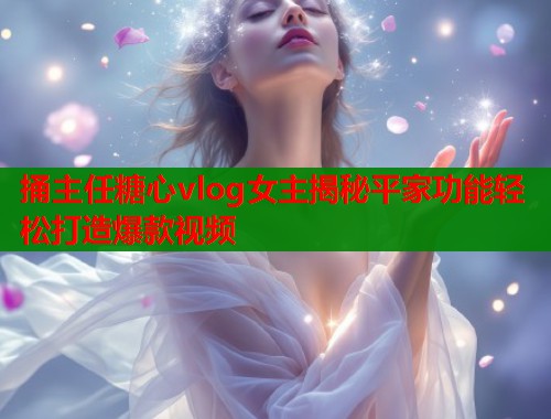 捅主任糖心vlog女主揭秘平家功能轻松打造爆款视频