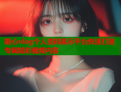 糖心vlog个人资料展示平台快速打造专属精彩视频内容